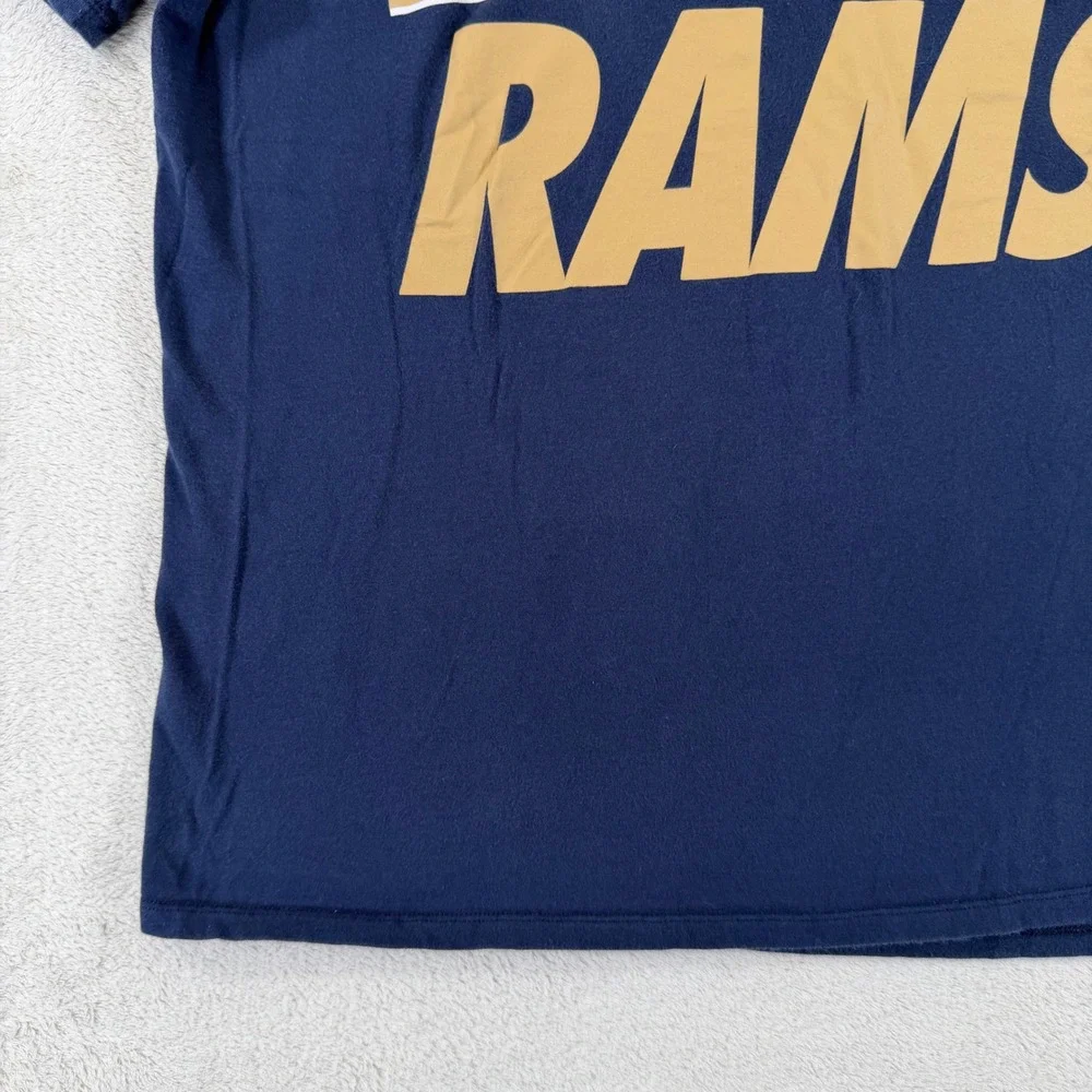 Nike NFL Team Apparel St. Louis Rams T-Shirt Mens Large Navy Blue Athletic Cut